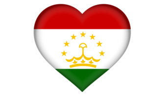 icône de drapeau du tadjikistan sous forme de coeur png
