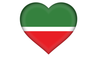 Tatarstan-Flaggensymbol in Form eines Herzens png