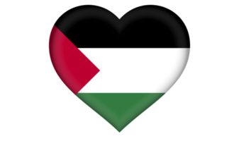 icono de la bandera palestina en forma de corazón png