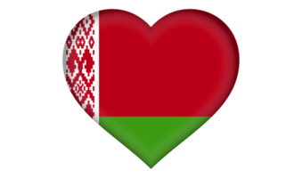 Belarus flag icon in the form a heart png