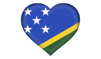 Solomon Island flag icon in the form a heart png