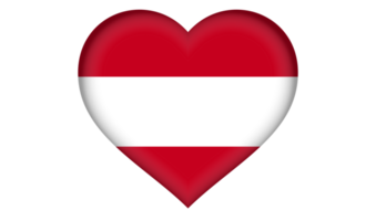 Austria flag icon in the form of a heart png