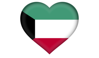 Kuwait-Flaggensymbol in Form eines Herzens png