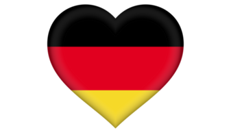 Germany flag icon in the form of a heart png