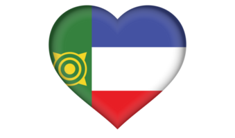 Khakassia flag icon in the form of a heart png
