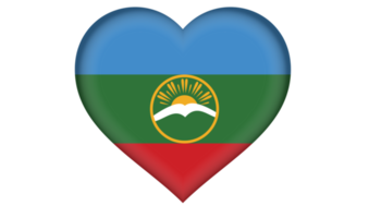 karachay cherkessia flag icon in the form of a heart png