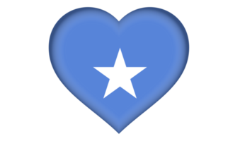 Somalia flag icon in the form of a heart png