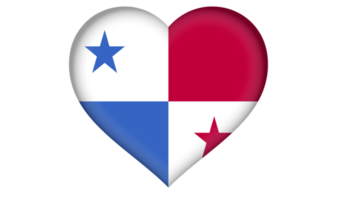 ícone da bandeira do panamá em forma de coração png