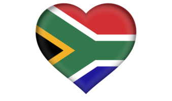 South Africa flag icon in the form of a heart png