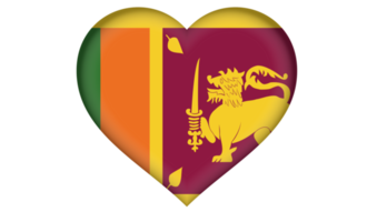 icono de la bandera de sri lanka en forma de corazón png