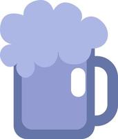 Blue pint of beer, illustration, vector on a white background.