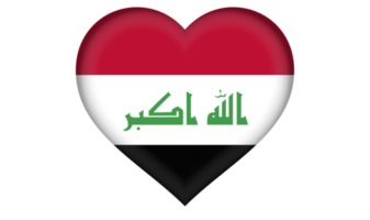 Irak-Flaggensymbol in Form eines Herzens png