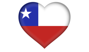 Chile flag icon in the form a heart png