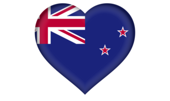 New Zealand flag icon in the form a heart png