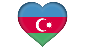 azerbaijan bandiera icona nel il modulo un' cuore png
