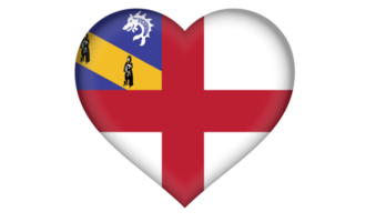 ícone de bandeira herm na forma de um coração png