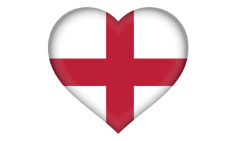 England-Flaggensymbol in Form eines Herzens png