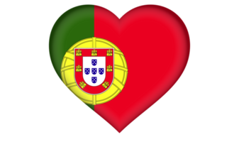 Portugal flag icon in the form of a heart png