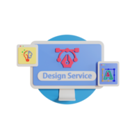 3D-Illustration und UI-Symbol für die Website png