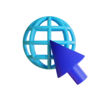 3d internet icon for website png