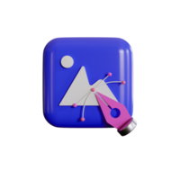 3D-Illustration und UI-Symbol für die Website png