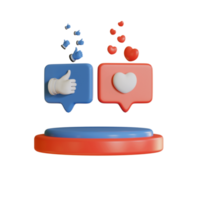 Ilustración 3d e icono de interfaz de usuario para sitio web png