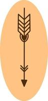 Old arrow, illustration, vector on a white background.