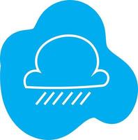 Windy with rain, icon illustration, vector on white background