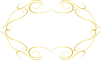 Gold ornament cutout png