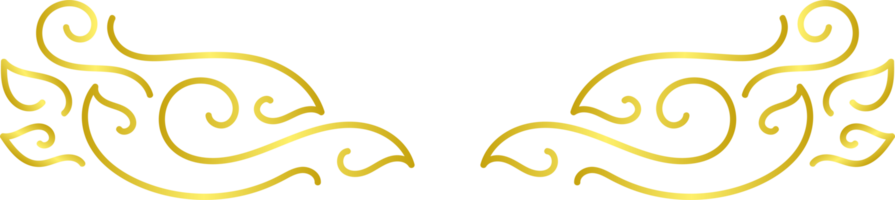 Gold ornament cutout png