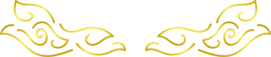 Gold ornament cutout png