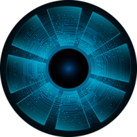 Modern Cybersecurity Technology Blue Eye Cutout png