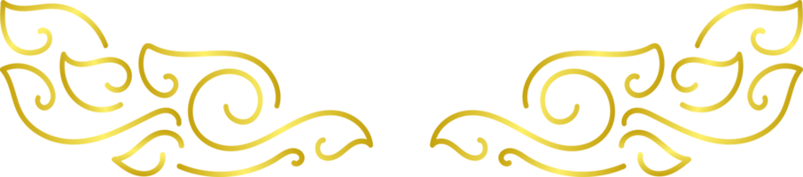 Gold ornament cutout png