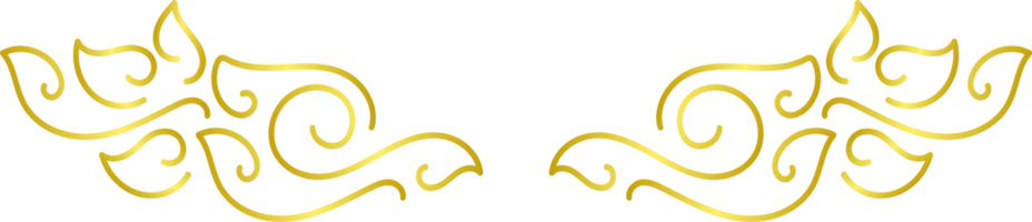 Gold ornament cutout png