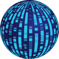 Blue Globe with Technology Elements png