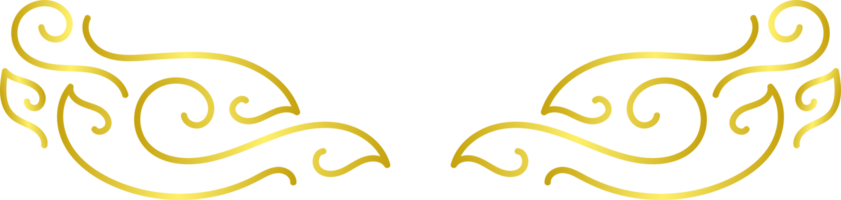 Gold ornament cutout png