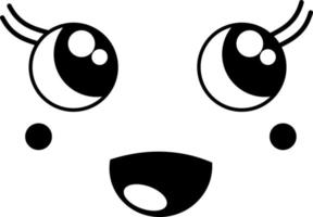 Surprised emoji, illustration, vector on a white background.