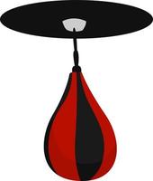 Red punching bag, illustration, vector on white background.