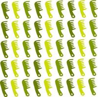 Green comb wallpaper, illustration, vector on white background.