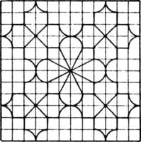 Tessellation, vintage illustration. vector