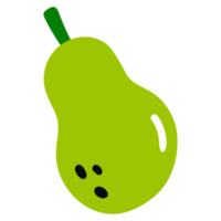 söt guava vatten frukt i naiv stil illustration design. trendig barnslig hand dragen klämma konst för design element och prydnad png