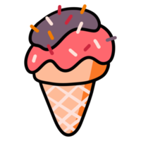 ilustración de helado dulce para postre dulce png