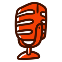 microphone device in old school illustration design png