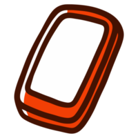 handphone device in old school illustration design png