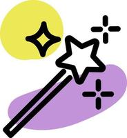 Magic fairy wand, illustration, vector, on a white background. vector