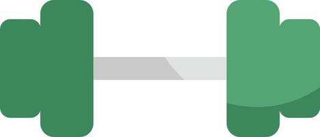 Green dumbbell, illustration, on a white background. vector