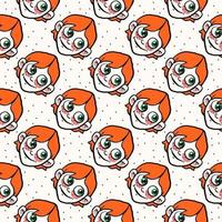 Ginger boy, seamless pattern on white background. vector