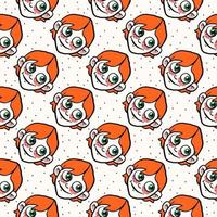 Ginger boy, seamless pattern on white background. vector