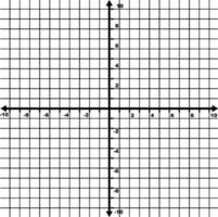 Coordinate Grid With Even Increments Labeled And Grid Lines Shown, vintage illustration. vector