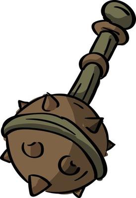 Old weapon, illustration, vector on white background.